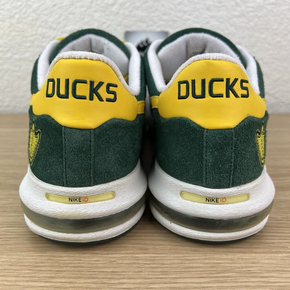 Y2K Nike Bruin Max Oregon Ducks Nike ID Suede Green Gold Men’s Size 12 - Picture 4 of 10
